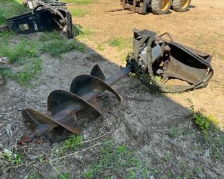 Cat A19 quick attach hydraulic auger, skid steer mount, includes 18" auger, 2" hex