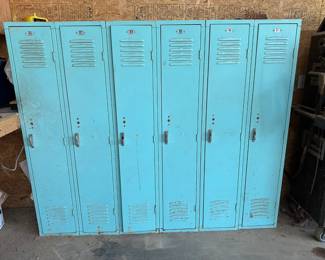 72" width x 60" height x 15" depth bank of 6 lockers