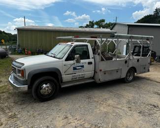 1996 GMC Sierra 3500 HD SL (1) service truck, single axle, crew cab, 7.4 liter V8 gas