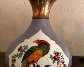 RARE Meissen Porcelain w/Silver / Kakiemon Flowers Vase / German 