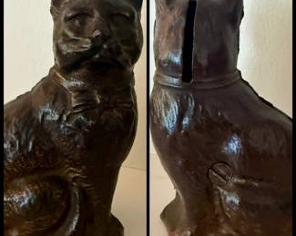 Small cast iron Bank /kitty cat