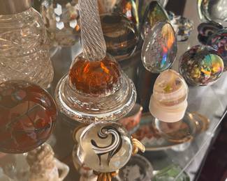 Collection Paperweights several signed