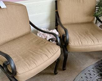 (4) Patio Chairs  Metal/Cushioned