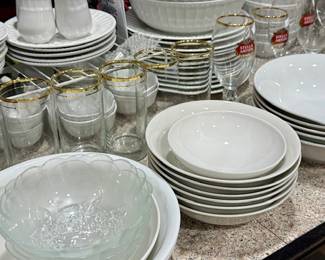 Lots matching White ware China Dishes