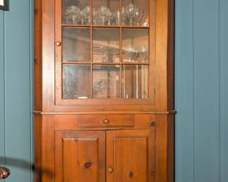 Pine Corner Cabinet