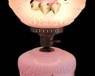 Gone With The Wind Style Hurricane Lamp With Roses