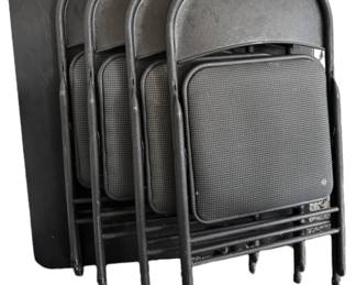 Black Cosco Card Table And 4 Chairs