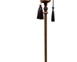 Gold Toned Metal Floor Lamp