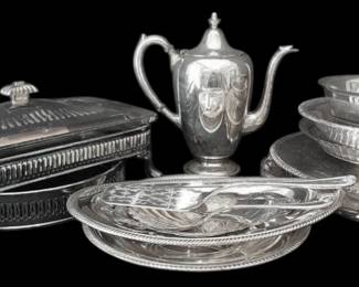 Silver Plated Coffee Pot Serving Pieces