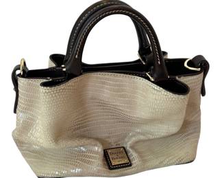 Dooney Bourke Leather Snakeskin Bucket Tote AUTHENTIC