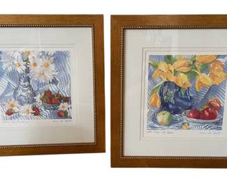 Pair of Amelia Rose Smith Watercolor Paintings, Signed