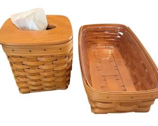 Longaberger Tissue Holder Long Basket