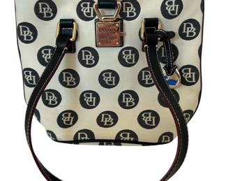 Dooney Bourke Bucket Tote in Black and White AUTHENTIC