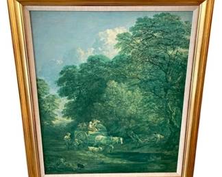 Vintage Oil on Canvas Landscape Painting