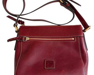 001 Dooney Bourke Red Leather Shoulder Bag AUTHENTIC