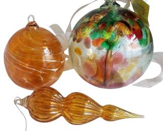 Blown Glass Hanging Ornaments