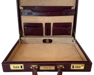 Genuine Top Grain Leather Briefcase with Suede Interior