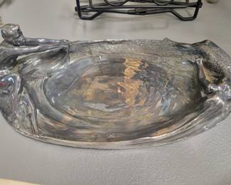 Heavy silver plated art deco tray