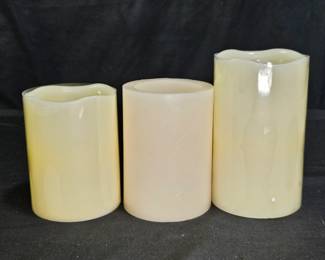 Three Battery Operated Pillar Candles