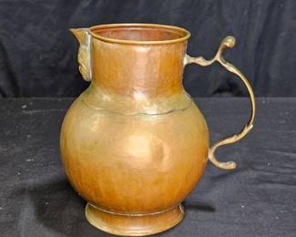 Handmade Copper Jug/Pitcher with Face Spout