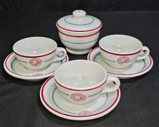 7 pieces Guilford College Greensboro Pottery