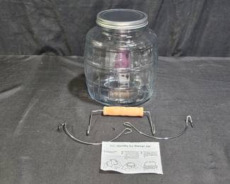 Vtg Anchor Hocking 1 Gal. Clear Glass Pickle Jar