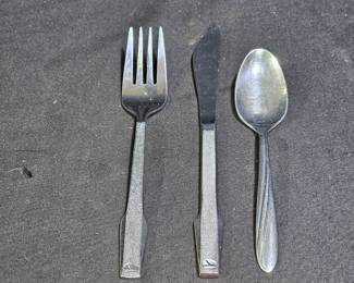 Vtg 3PC Eastern Airline First Class Cutlery Set