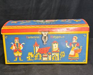 Vtg Haeberlien Metzer Nuremburg Metal Cookie Tin