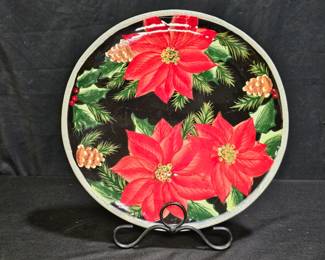 Poinsettia Dinner Plate by Susan Wingate