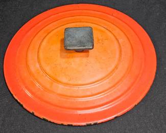 Vtg Le Creuset Flame Orange 7.75" Lid