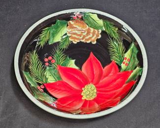 Susan Wingate Poinsettia Pasta Bowl