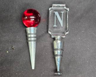 2 Glass Wine Bottle Stoppers