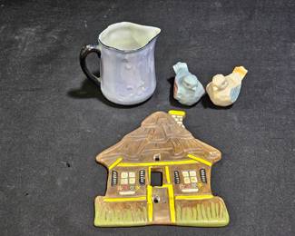 Vintage Light Switch Cover, Blue Creamer, Avon S/P