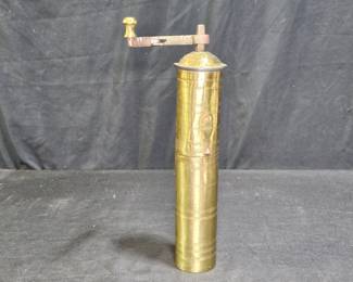Vintage Brass Turkish Hand Mill Grinder
