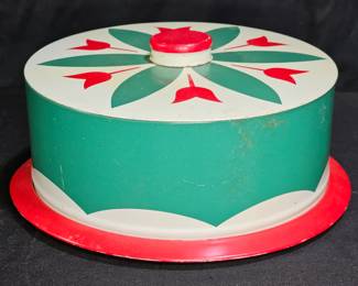 Vintage Small Metal Cake Carrier