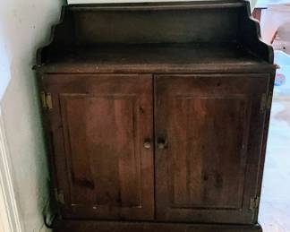 Primitive antique or vintage dry sink or cupboard 