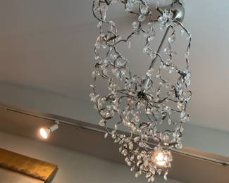 Handmade wire and crystal beaded chandelier $700 + tax