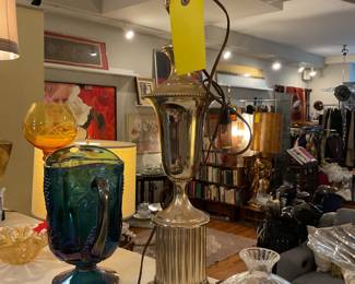 Brass table lamp 24.5” tall $42 + tax