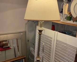 Silver table lamp 37.5” tall $28 + tax