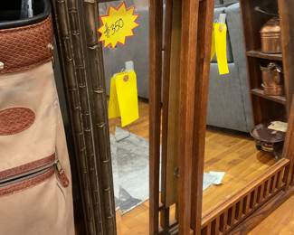 Faux bamboo mirror 26” x 39” $122.50 + tax