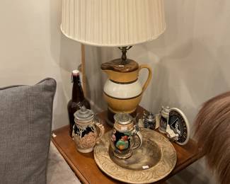 Ceramic jug lamp 33” tall $35 + tax