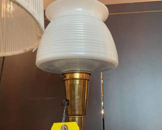 Large glass table lamp from the 60s 40.5” tall $105 + tax