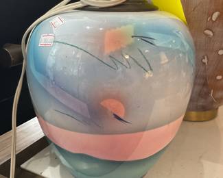 80s ceramic table 19” tall $14 + tax