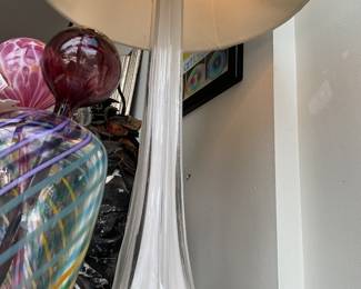 Glass table lamp 33” tall $35 + tax