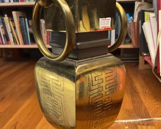 Large brass table lamp 38” tall $70 + tax