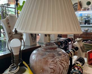 Large ceramic table lamp 31” tall $70 + tax