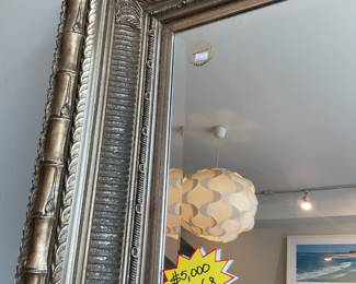Large faux bamboo mirror 92” x 68” $1750 + tax
