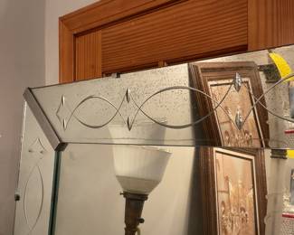 Large mirror with sterling silver details 55” x 36” $175 + tax