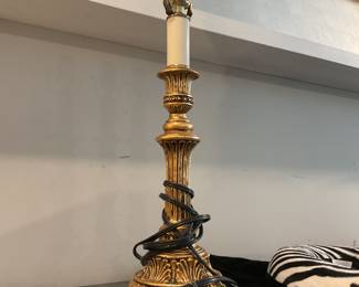 Small painted table lamp 19” tall $35 + tax