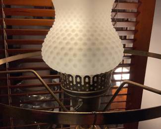 Brass hobnail shade lamp 21.5” tall $70 + tax